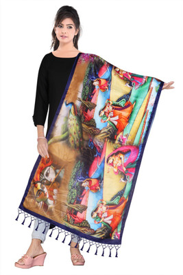 MAHADEV ENTERPRISE Art Silk Printed Women Dupatta
