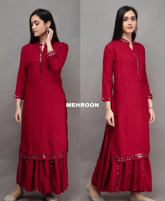 CustoEmart Women Kurti Palazzo Set
