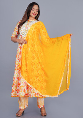 ASHRU Women Kurta Pant Dupatta Set