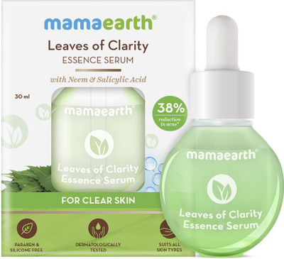 MamaEarth Leaves of Clarity Essence Face Serum, For Acne Prone