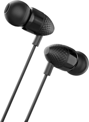 Gadget Zone Wired in Ear Earphone with Mic, HD bass and HiFi Stereo Sports Design Earphones, Wired Headset(Black, In the Ear)