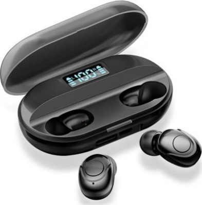 ashron Earbuds TWS T2Buds Wireless Smart Earphone with Power Bank & Charging Case C23 Bluetooth Gaming Headset(Black, True Wireless)