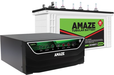 AMAZE 2048STJ + AN 875+ Pure Sine Wave Inverter Tubular Inverter Battery(150)