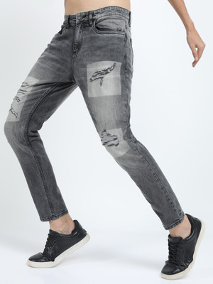 HIGHLANDER Tapered Fit Men Dark Grey Jeans