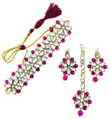 SAB Alloy Gold-plated Multicolor Jewellery Set(Pack of 1)