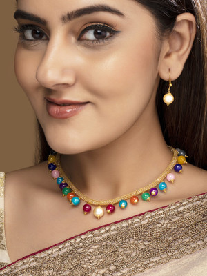 RUBANS Alloy Gold, Multicolor Jewellery Set(Pack of 1)