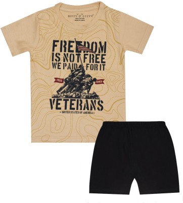 Biffy and Luffy Boys Casual T-shirt Shorts(SandBlack)