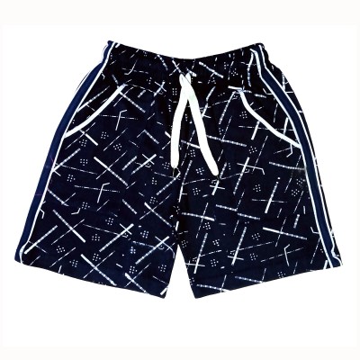 Ticoss Short For Boys Casual Printed Cotton Blend(Dark Blue, Pack of 1)