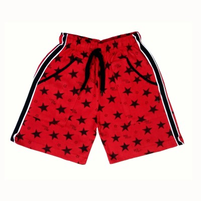 ATLANS Short For Boys Casual Printed Cotton Blend(Red, Pack of 1)