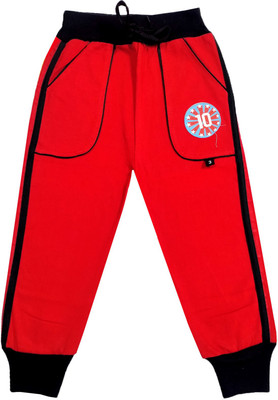 KAVYA Track Pant For Boys(Red, Pack of 1)