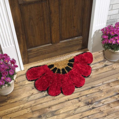 ROYAL TREND Polyester Floor Mat(Red, Free)