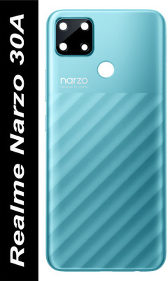Unique4Ever Realme Narzo 30A With Camera Lens & Side Volume Power Buttons Back Panel(Laser Blue)