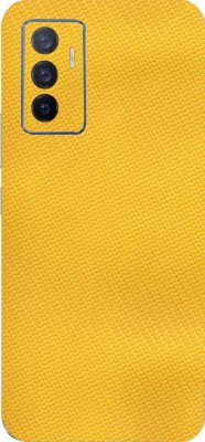 BUGGU Vivo V23e 5G, vivo v23e Mobile Skin(Ultra Super Yellow Carbon Fiber Skin With High Matte Finish.)