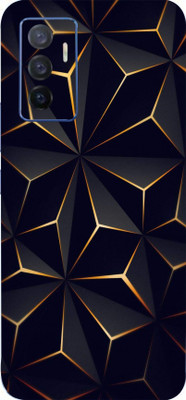 LAMHA Vivo V23e 5G Mobile Skin(Ultra Super Black Abstract Shape Skin With High Mattte Finish.)