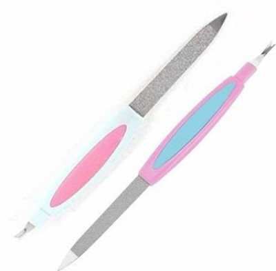 SVK 2 in 1 Manicure Pedicure Nail Filer Tool Cuticle Trimmer Cutter Remover Set of 2(Set of 2)