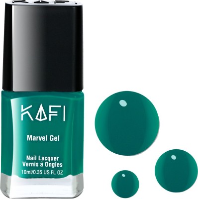 KAFI Gel Effect Nail Polish- Long lasting, Non Toxic, High Shine, Vegan, 10-Free Formula, SalonPro-(Turquoise) Nights of Northern Lights