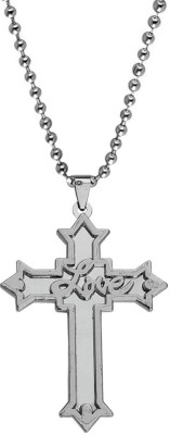 M Men Style Christian Crucifix Love Jesus Cross Blessing Pray With Chain Sterling Silver Stainless Steel Pendant