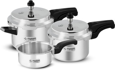 Flipkart SmartBuy Elite 2 L, 3 L, 5 L Outer Lid Induction Bottom Pressure Cooker(Aluminium)