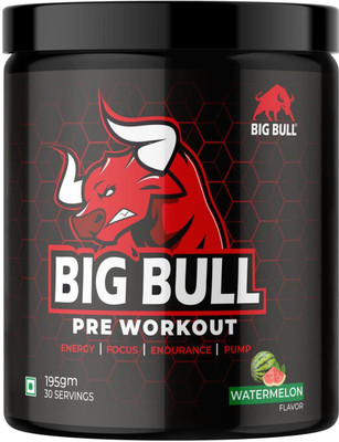 Big Bull Pre-Workout Supplement Drink | Lean Muscles Strength Building Protein Shake(195 g, Watermelon)