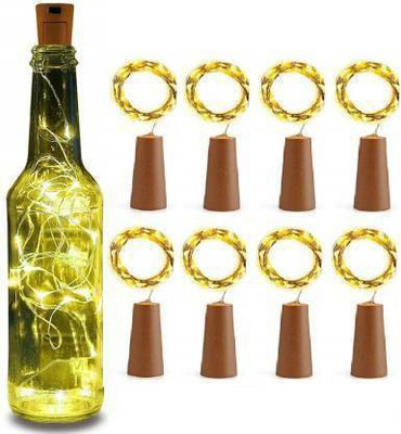 Brightlance 20 LEDs 1.98 m Yellow Steady String Rice Lights(Pack of 8)