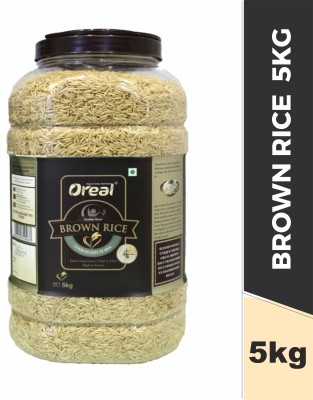 Oreal Extra Long Grain Brown Rice with High in Fibre and Protien - 5KG Pack Brown Basmati Rice Brown Basmati Rice (Long Grain, Raw)(5 kg)