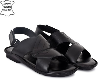 BIZAZO Mens Casual Sandal | Party wear | Comfortable , Lightweight , Durable , Fancy Men Black Sandals