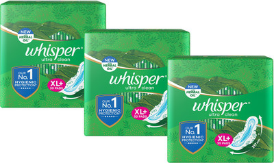 Whisper Combo of Ultra Clean XL+ for Women Sanitary Pad