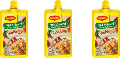 Maggi TOMATO CHILLI SAUCE HOT AND SWEET PICHKOO - 270G PACK OF 3 (90G X 3) Ketchup(3 x 90 g)