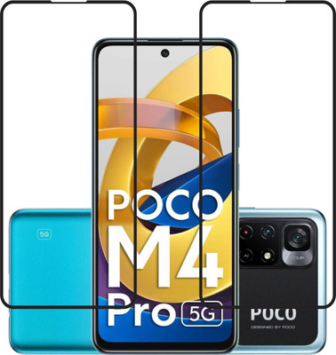 MobileBukket Edge To Edge Tempered Glass for Poco M4 Pro 5G(Pack of 2)