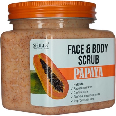 Shills Professional Face & Body Papaya  Scrub(400 ml)