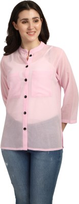 Smarty Pants Women Solid Casual Pink Shirt