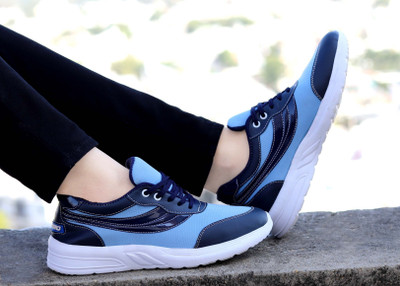 SCETTRO Lifestyle Trendy Comfortable Lightweight Outdoor Daily wear Unique Shoes Sneakers For Women(Blue, Navy , 3)