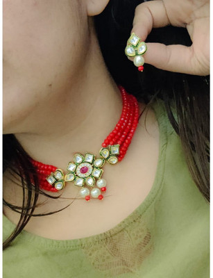 GEODE DELIGHT Alloy Silver Multicolor Jewellery Set(Pack of 1)