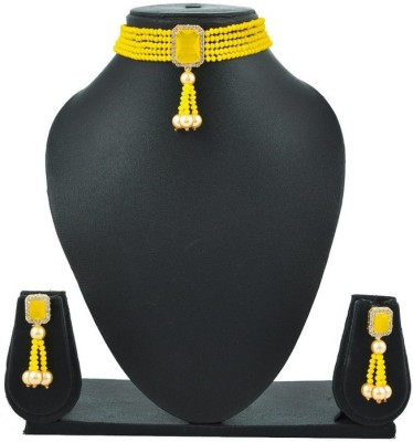 GEODE DELIGHT Alloy Gold-plated Yellow Jewellery Set(Pack of 1)