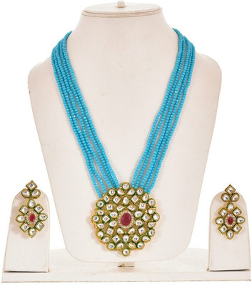 GEODE DELIGHT Alloy Silver Multicolor Jewellery Set(Pack of 1)