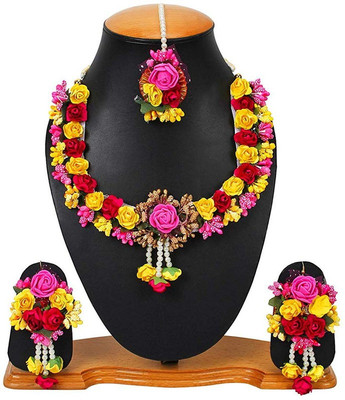 GEODE DELIGHT Alloy Silver Multicolor Jewellery Set(Pack of 1)