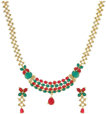 GEODE DELIGHT Alloy Gold-plated Multicolor Jewellery Set(Pack of 1)