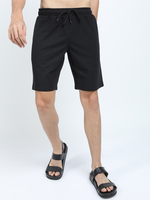 HIGHLANDER Solid Men Black Casual Shorts