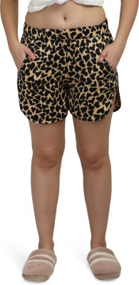 Smarty Pants Animal Print Women Black Casual Shorts