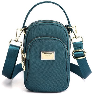 Diva Dale Green Sling Bag Trendy Stylish Phone bag Shopping Travel Earphone Hole