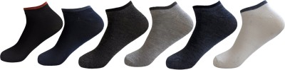 Tixy Men Solid Ankle Length(Pack of 6)