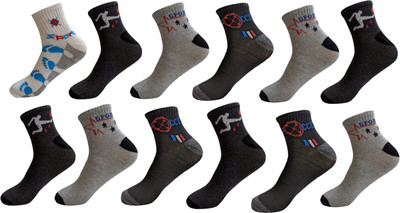 Tixy Men Graphic Print Ankle Length(Pack of 12)
