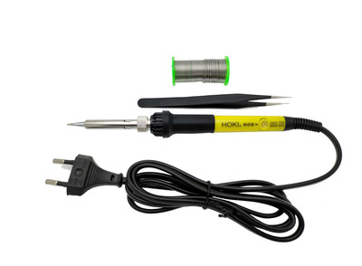 KARSYN 60 Watt Soldering Iron Temperature Controller Kit 220V/AC with Solder, Tweezer 60 W Temperature Controlled(Pointed Tip)