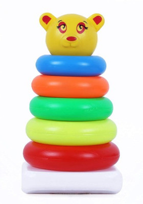 bhauvik Stacking Colouring Teddy Rings for Kids 5 pcs Multi Color(Multicolor)