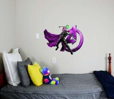 Byte Studio 45 cm decorative thor with hammer wall sticker Self Adhesive Sticker(Pack of 1)