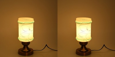 Somil Afast Designer LED Compatible Table Lamp , 10X10X27 CM., Pack Of -2 Night Lamp(27 cm, White, Light Blue)