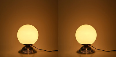 AFAST Magic Globe Table Lamp For Designer Lighting Effect, LED Compatible, (Pack Of 2) Table Lamp(21.5 cm, White)