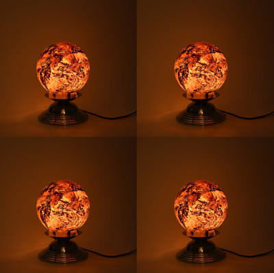 AFAST Magic Globe Table Lamp For Designer Lighting Effect, LED Compatible, (Pack Of 4) Table Lamp(21.5 cm, Brown, Gold)