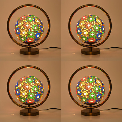AFAST Mosaic Table Lamp With Designer Lighting Effects, (Pack Of 4) Table Lamp(26 cm, Multicolor)