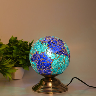AFAST Magic Globe Mosaic Table Lamp For Designer Lighting Effect, LED Compatible Table Lamp(21.5 cm, Blue, Green)